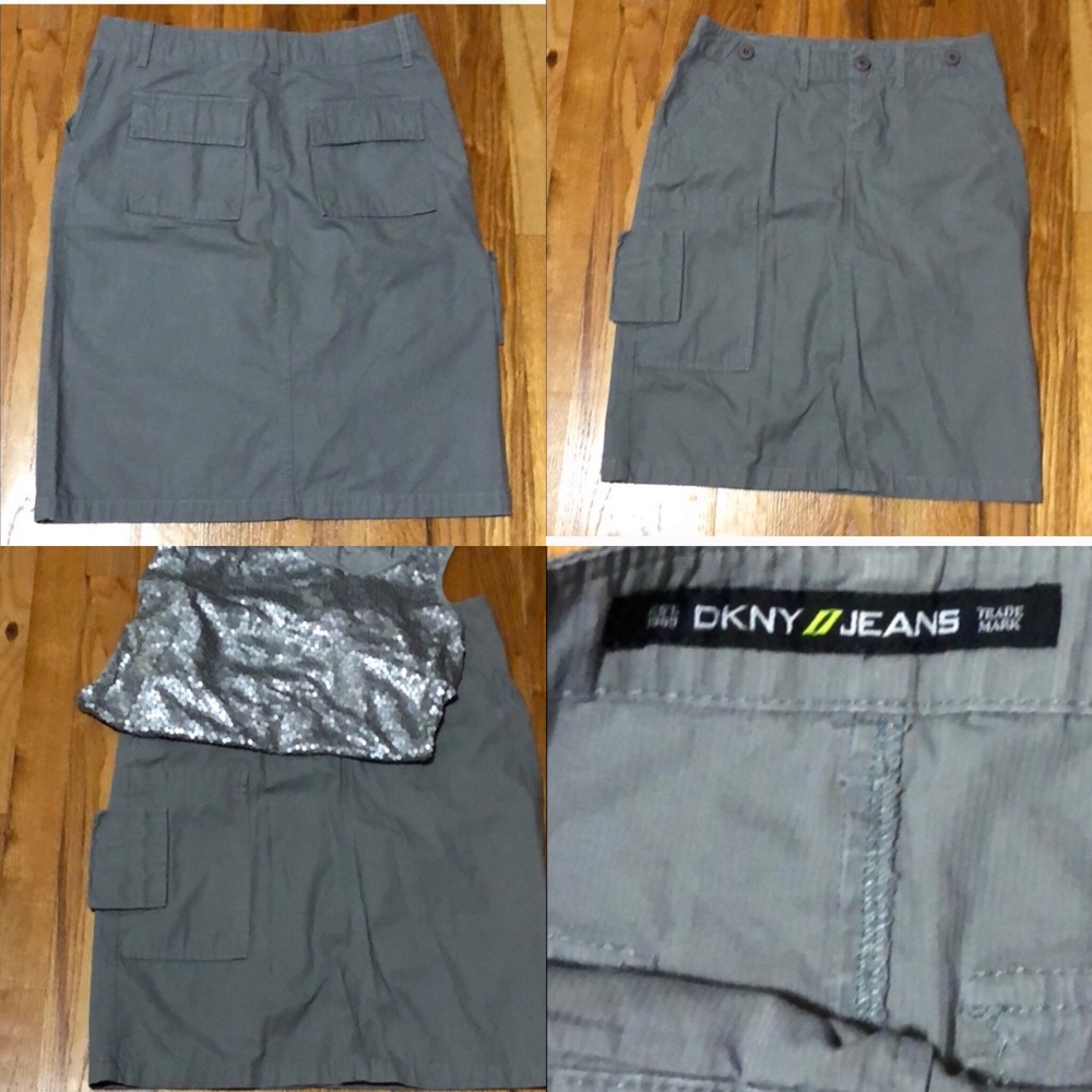 Dkny Jeans cotton cargo 5 pocket skirt